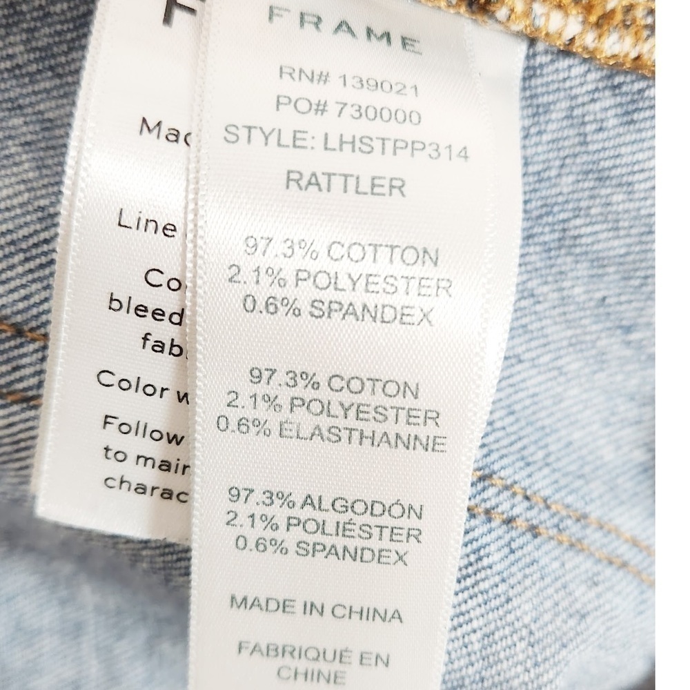 Frame Le High Straight Leg  Crop Jeans Size 25 - Picture 6 of 6